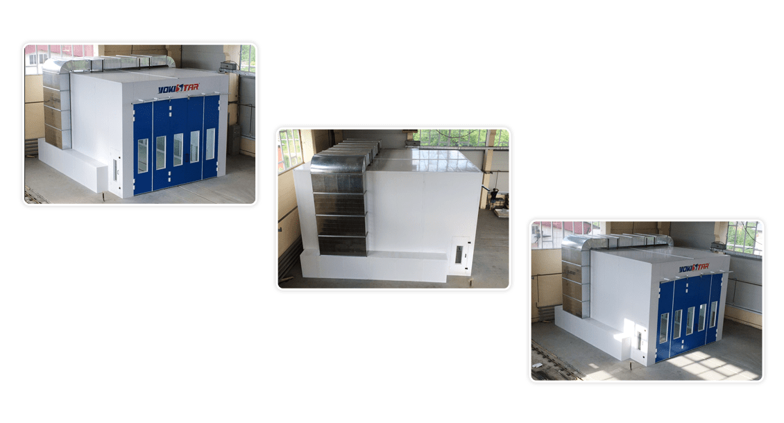 double side extraction paint booth